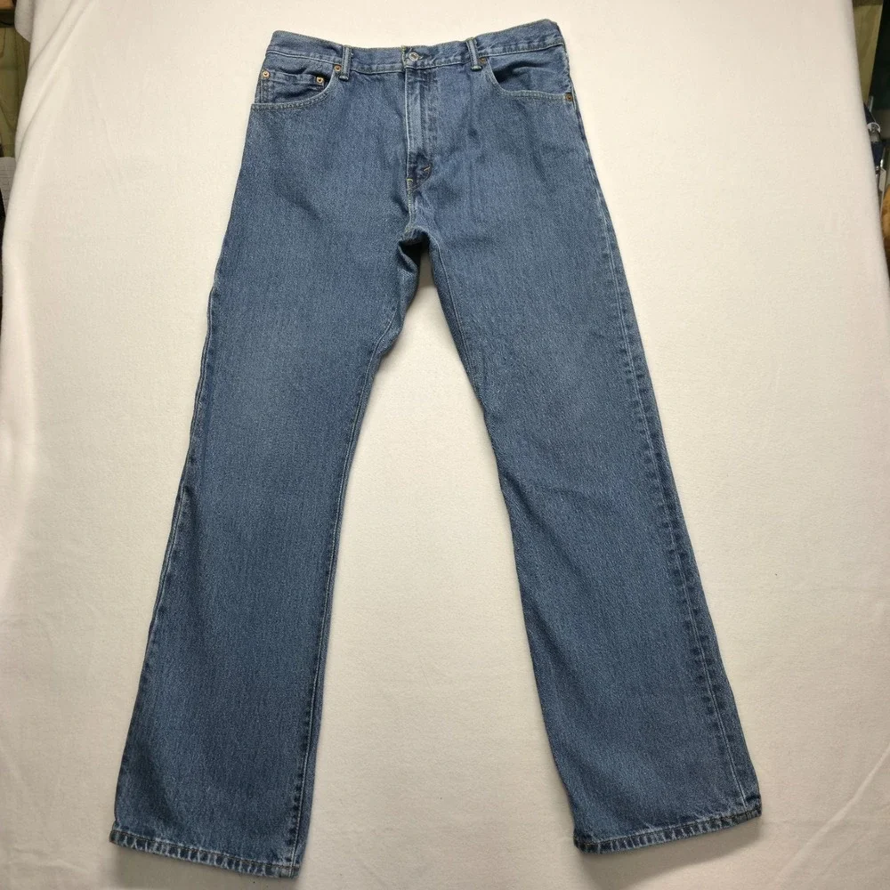 Levi's 517 Bootcut Men's‎ Denim Blue Jeans Size 36x34 Actual 34x34